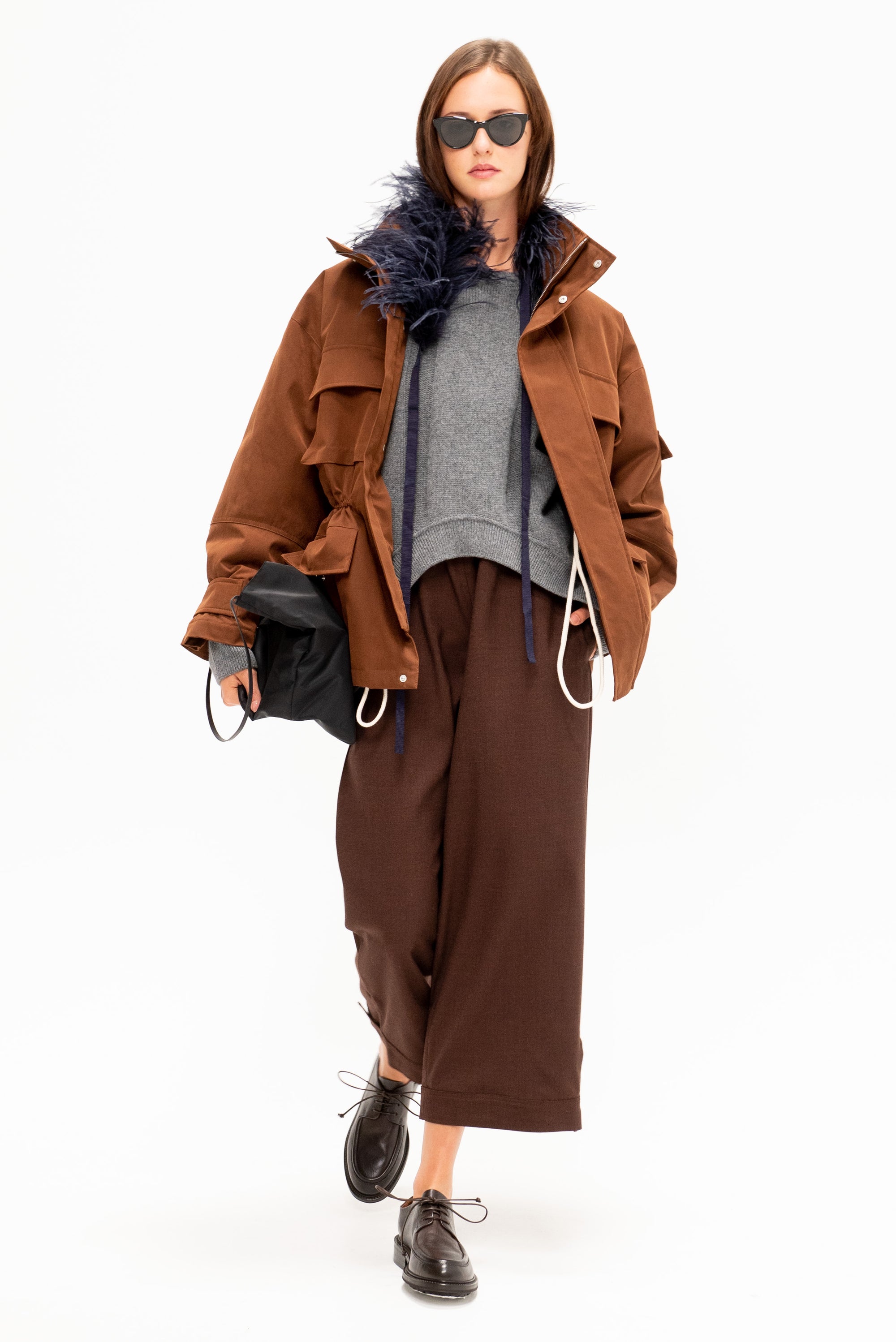 Trousers, Brown Melange