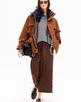 Trousers, Brown Melange