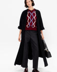 Cashmere V-Neck Vest, Burgundy