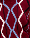 Cashmere V-Neck Vest, Burgundy