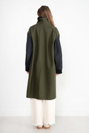 PLAN C - Wool Coat, Green