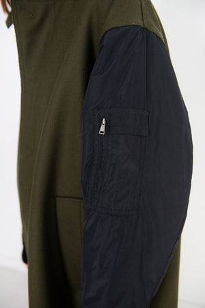 PLAN C - Wool Coat, Green