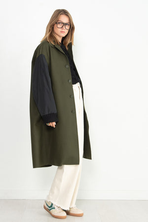 PLAN C - Wool Coat, Green