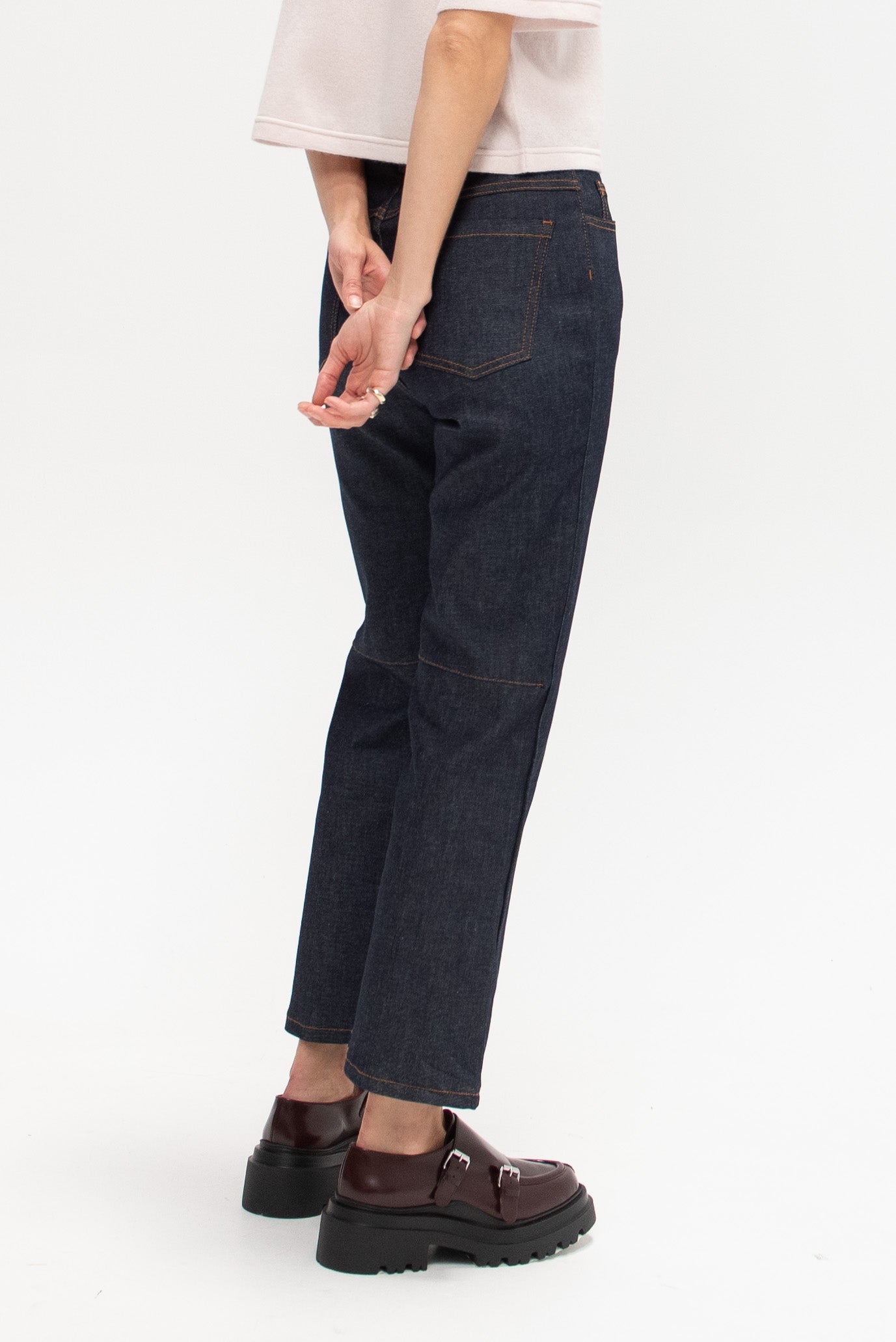 Leather Loafers with Buckles, Burgundy