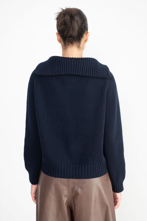 PLAN C - Long Sleeve Polo, Navy