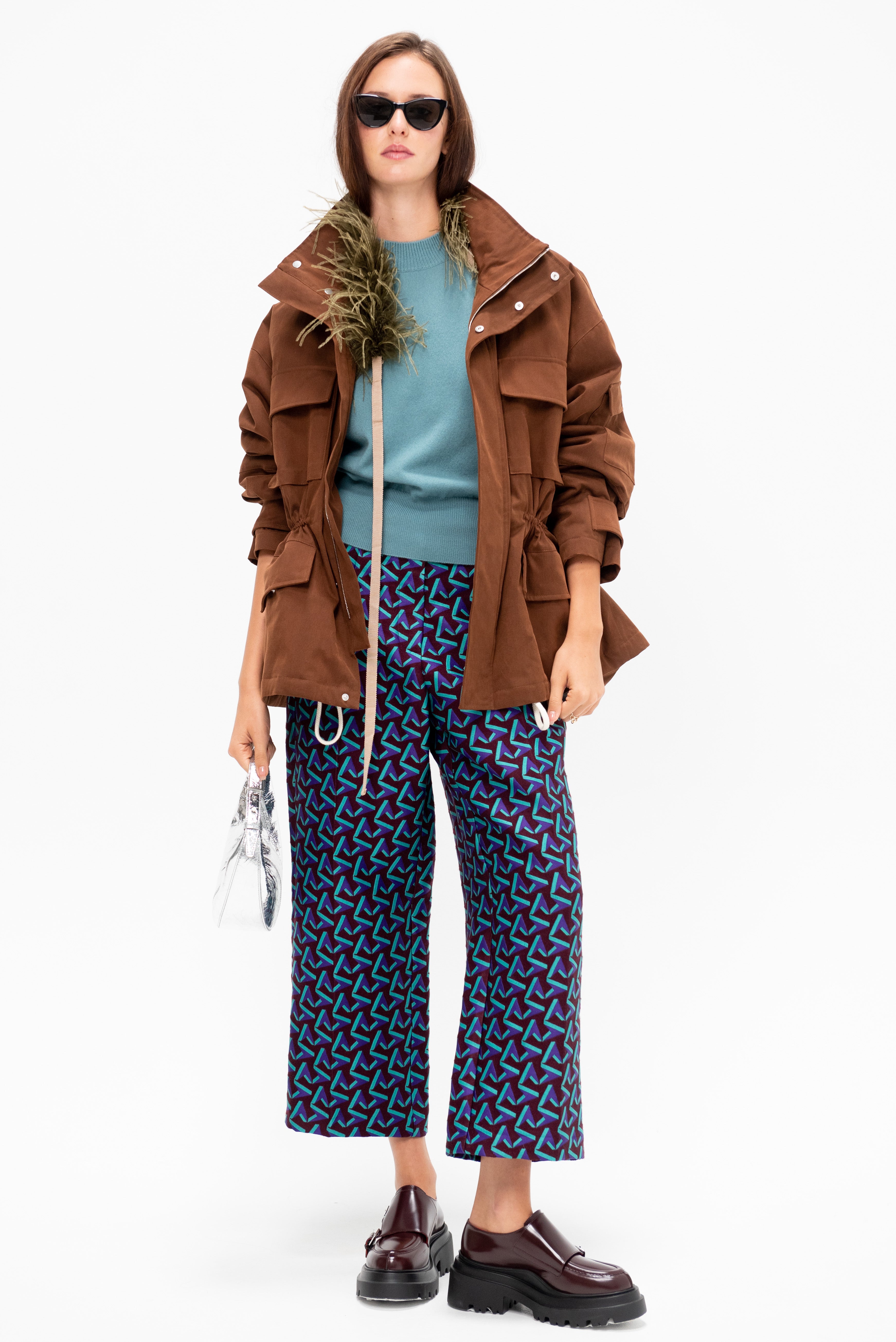 Plan C Oversized Jacket, Coffee – Kick Pleat