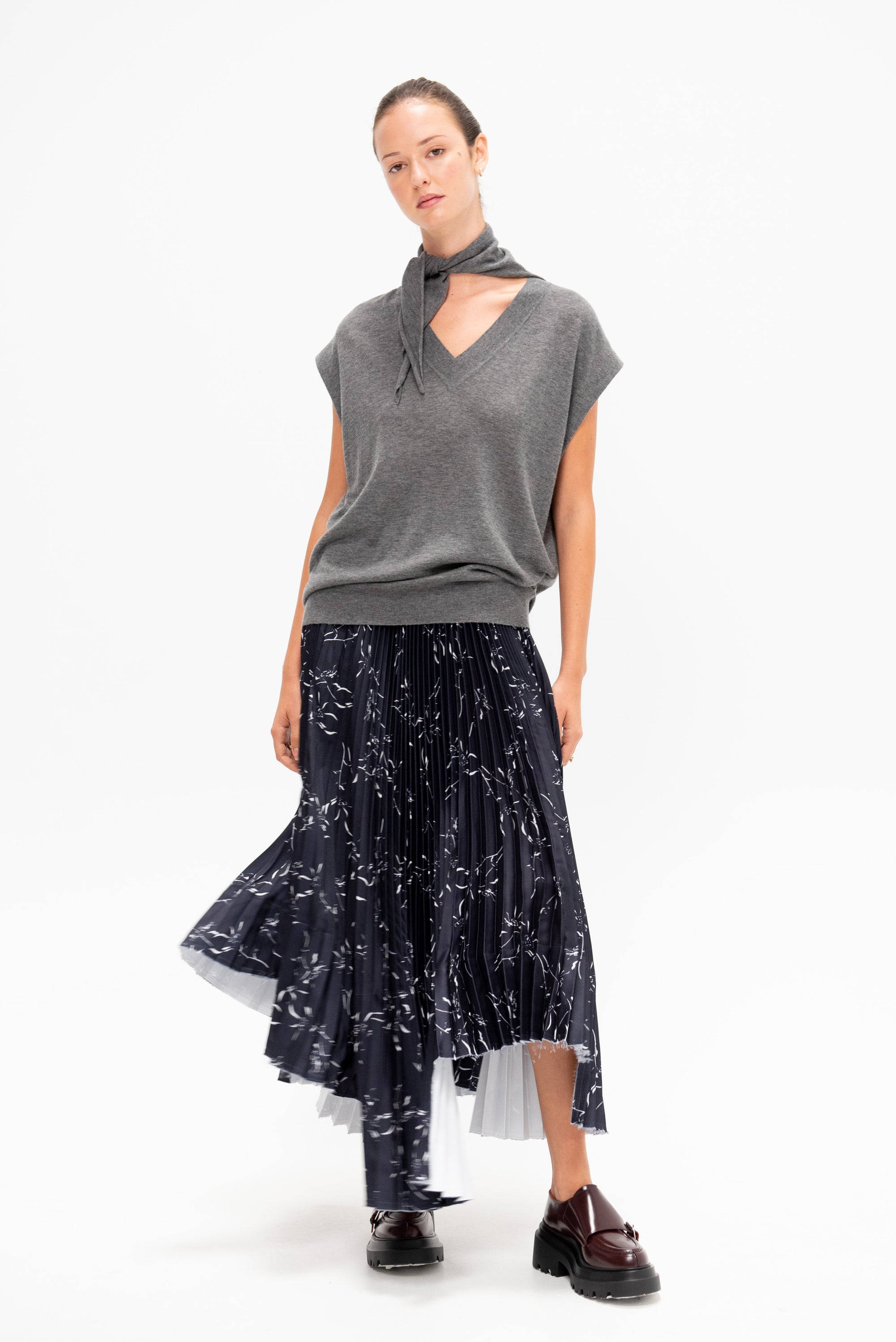 Shawl Top, Pewter