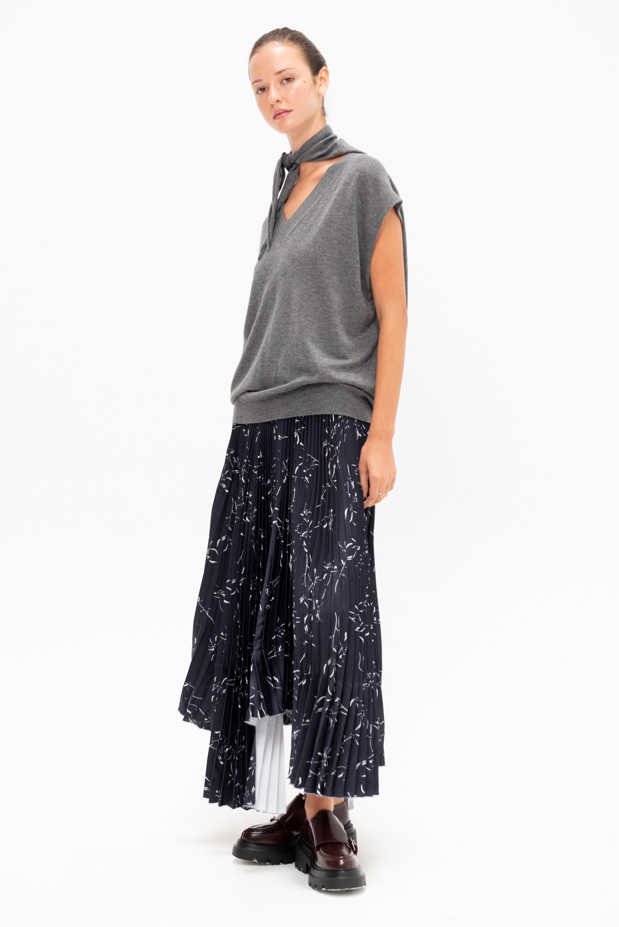 Shawl Top, Pewter