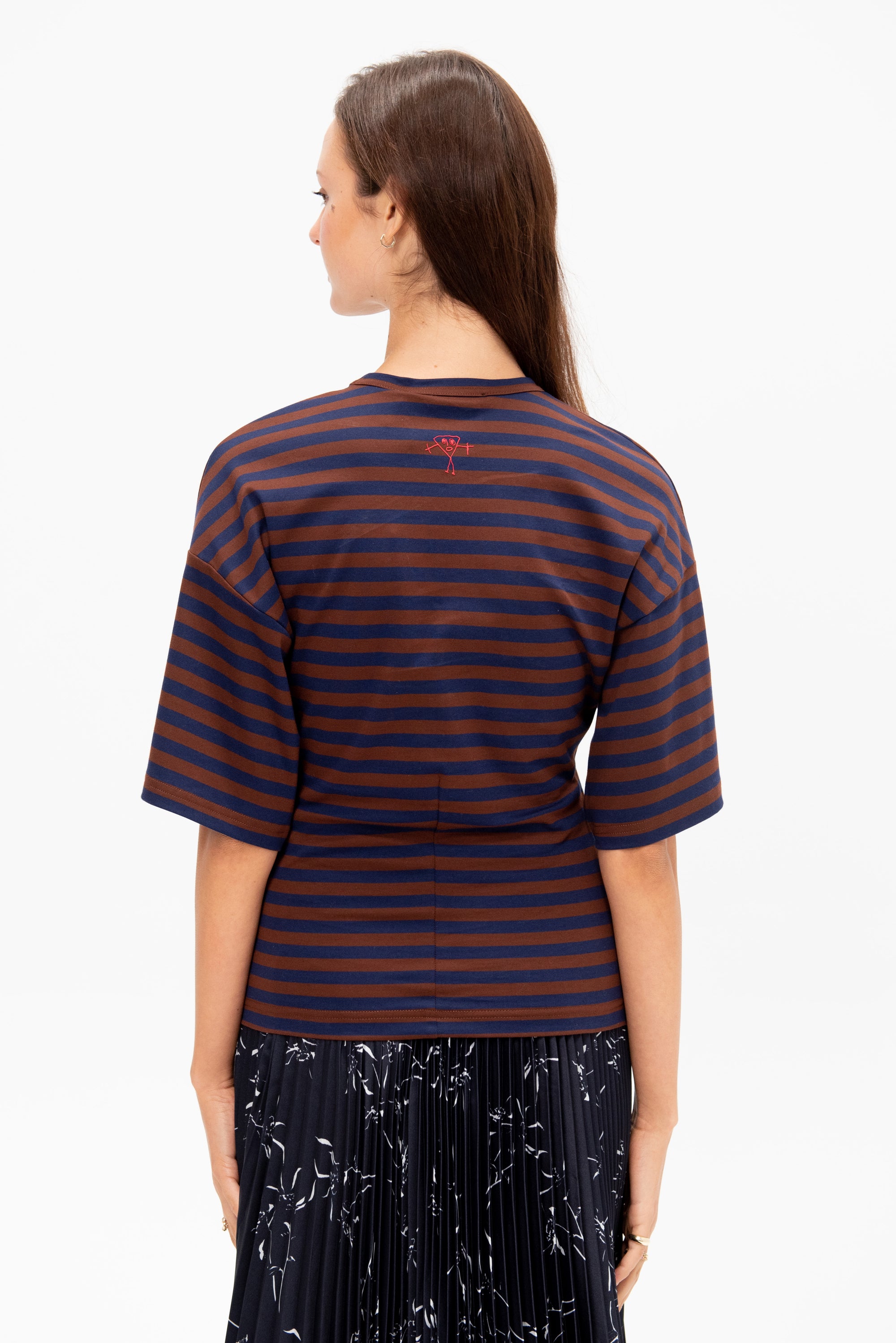 Striped T-Shirt, Brown &amp; Blue