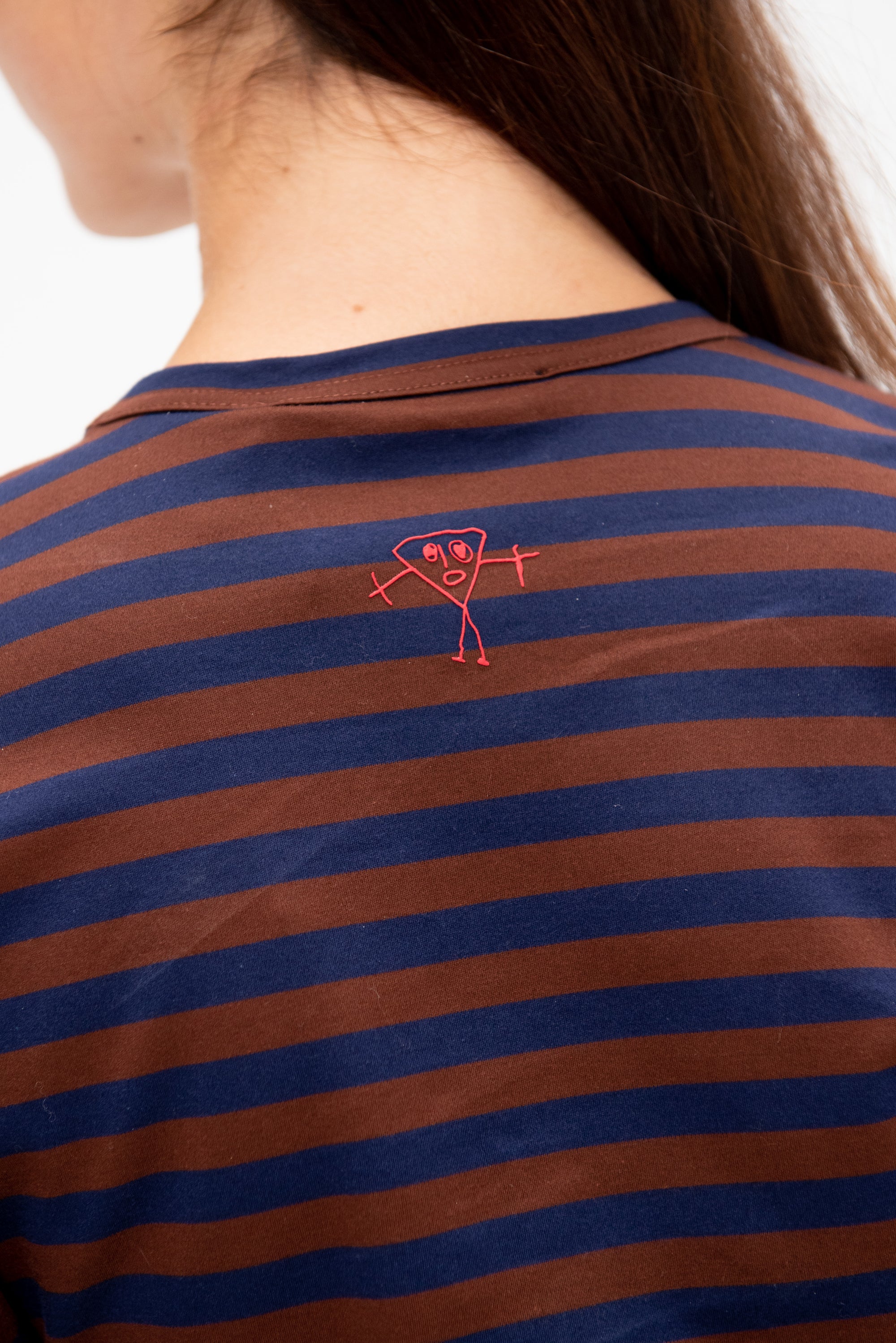 Striped T-Shirt, Brown &amp; Blue