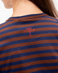 Striped T-Shirt, Brown & Blue