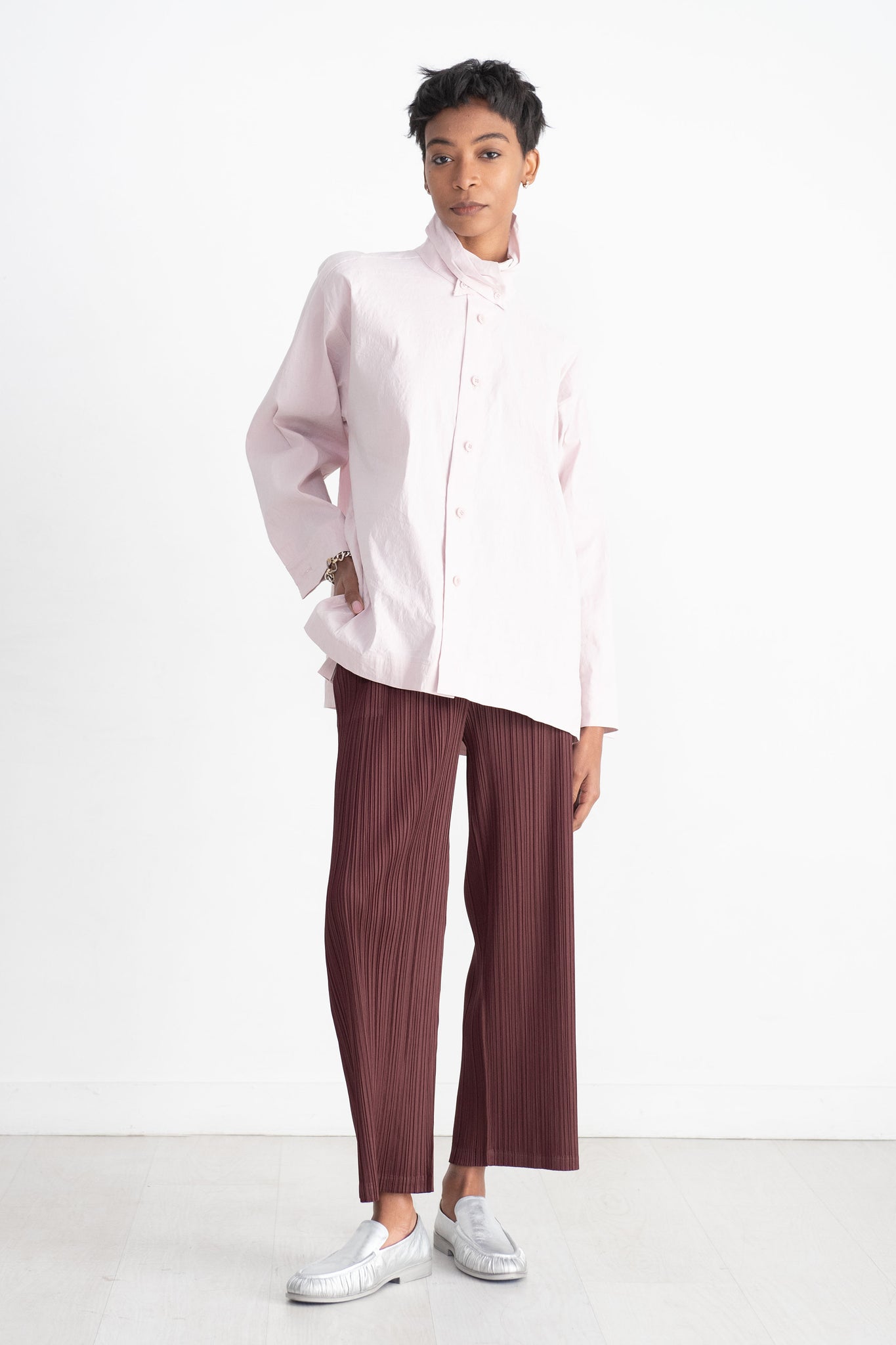 Pleats Please by Issey Miyake - Monthly Colors: February Pant, Chocolate