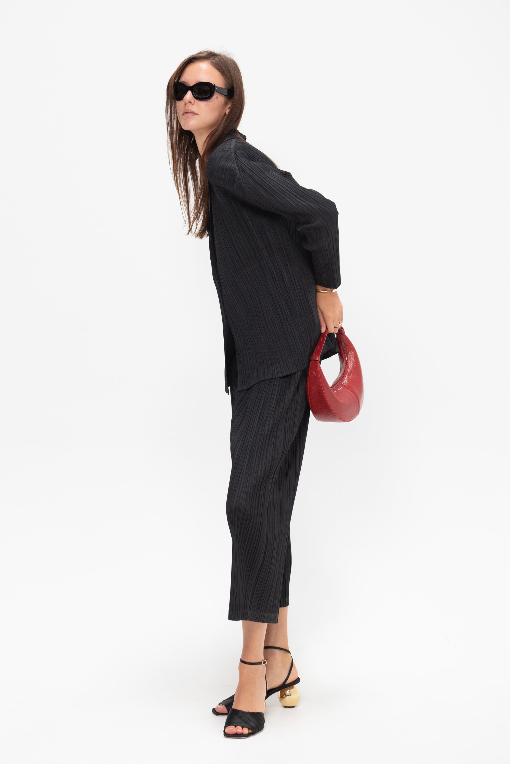 Pleats Jacket, Black