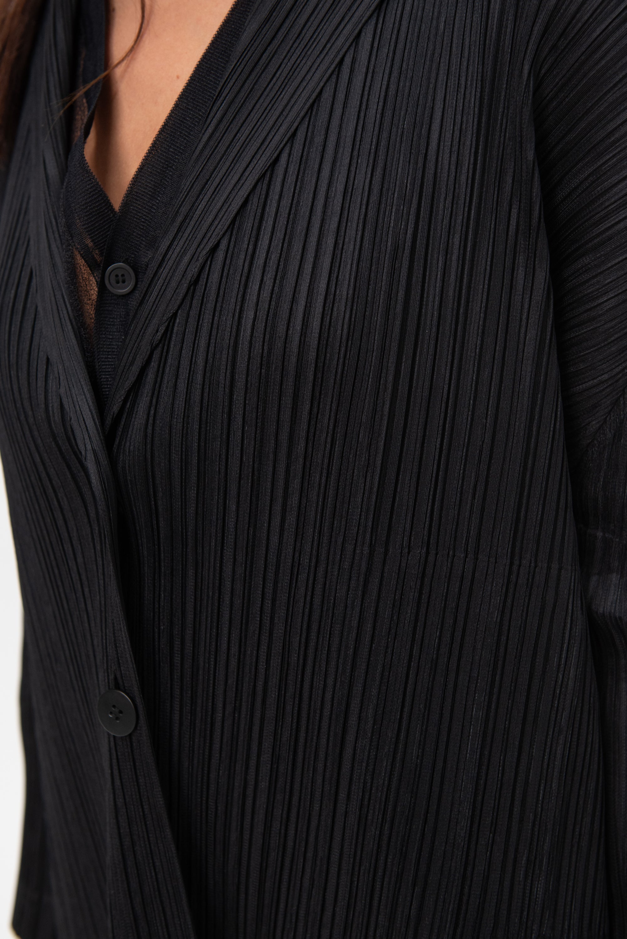 Pleats Jacket, Black