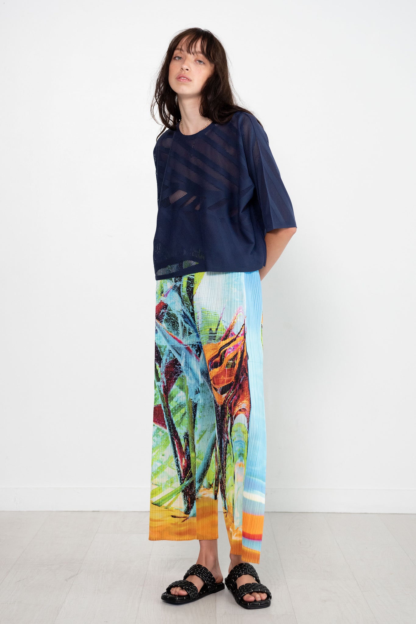 Pleats Please by Issey Miyake - A-Poc Fern, Navy