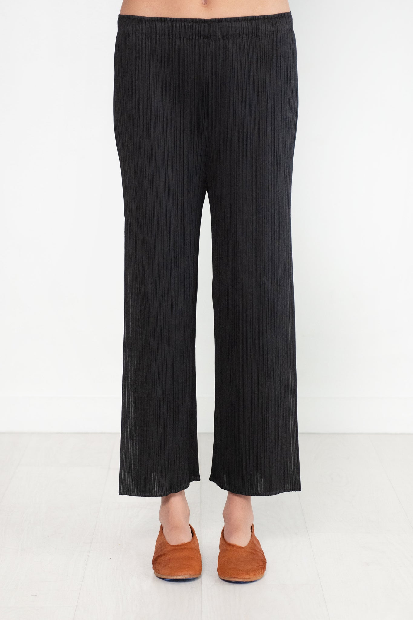 Pleats Please Issey Miyake Basics Straight Pants in Black – Ashia Mode  Clothing