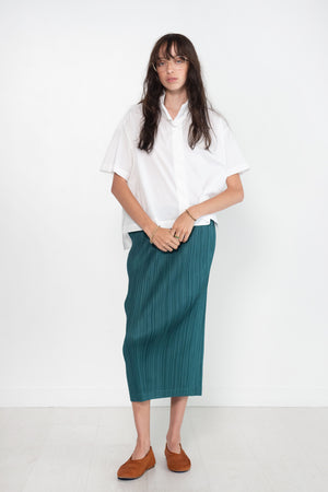 Pleats Please by Issey Miyake - Thicker Bottoms 1, Turquoise Green