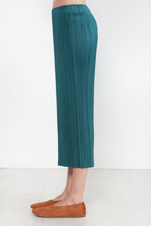 Pleats Please by Issey Miyake - Thicker Bottoms 1, Turquoise Green