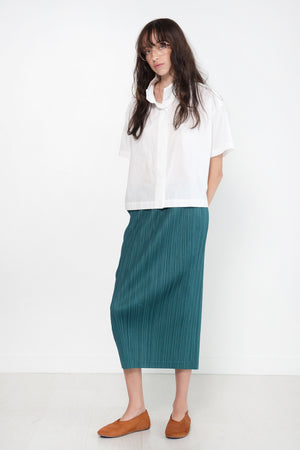 Pleats Please by Issey Miyake - Thicker Bottoms 1, Turquoise Green