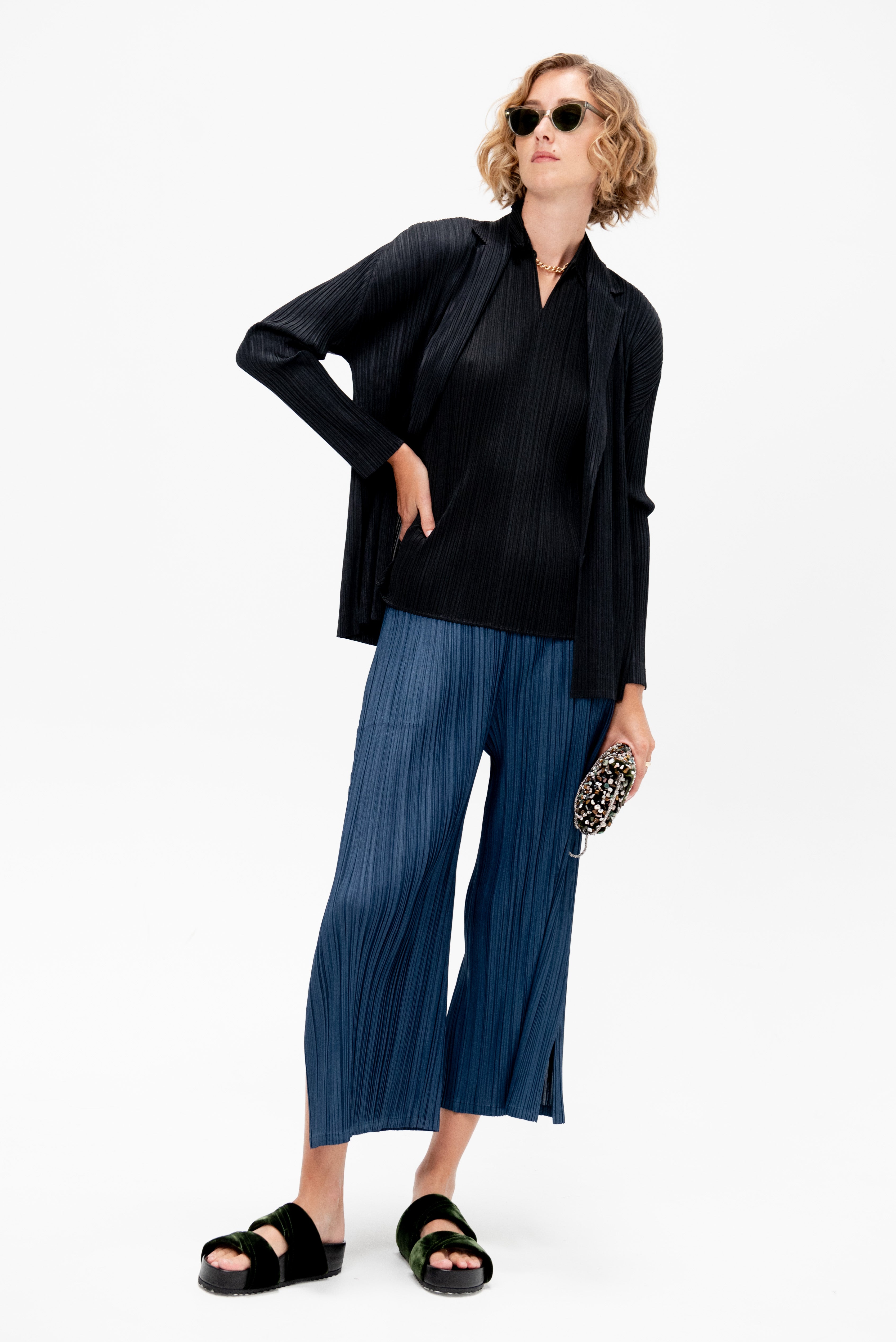 Pleats Please by Issey Miyake Mellow Pleats, Navy – Kick Pleat