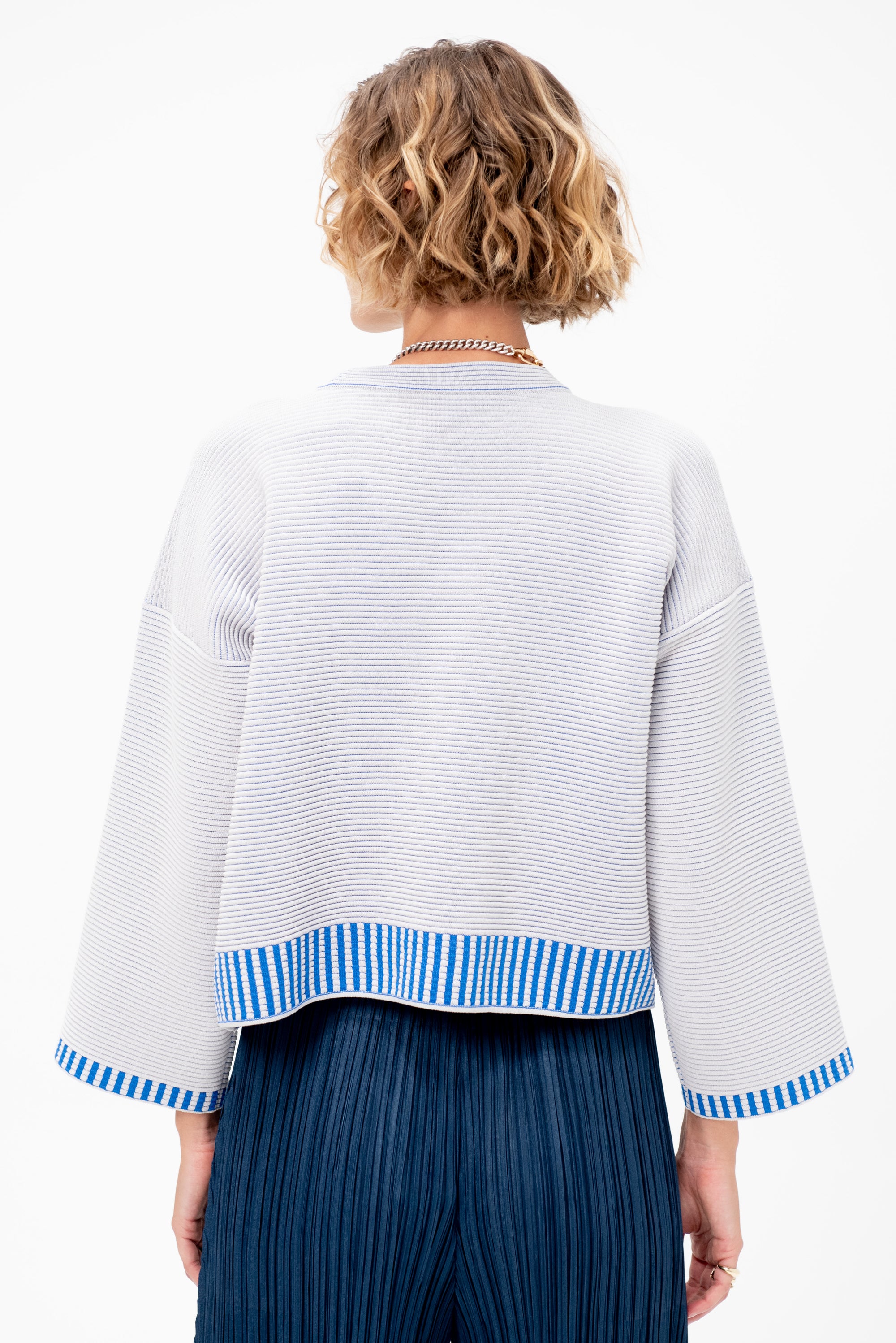 Tempo Knit Top, Light Grey