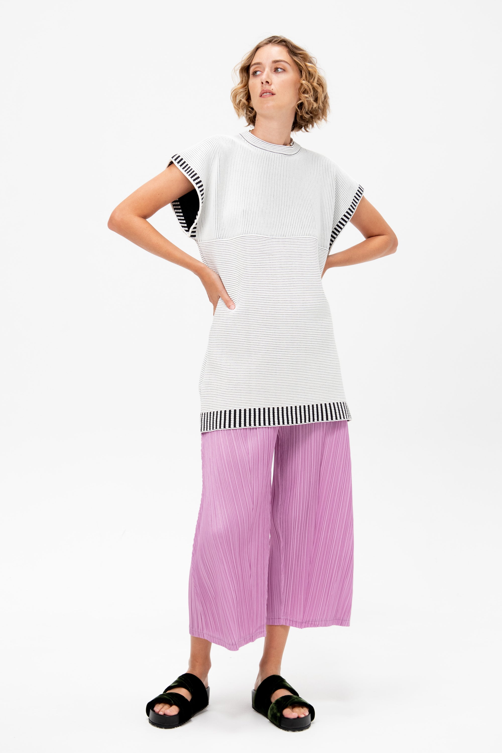 Tempo Knit Dress, White