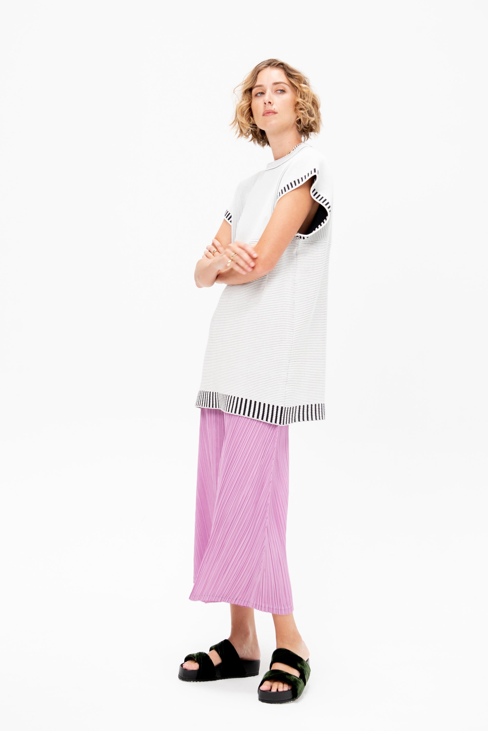 Tempo Knit Dress, White