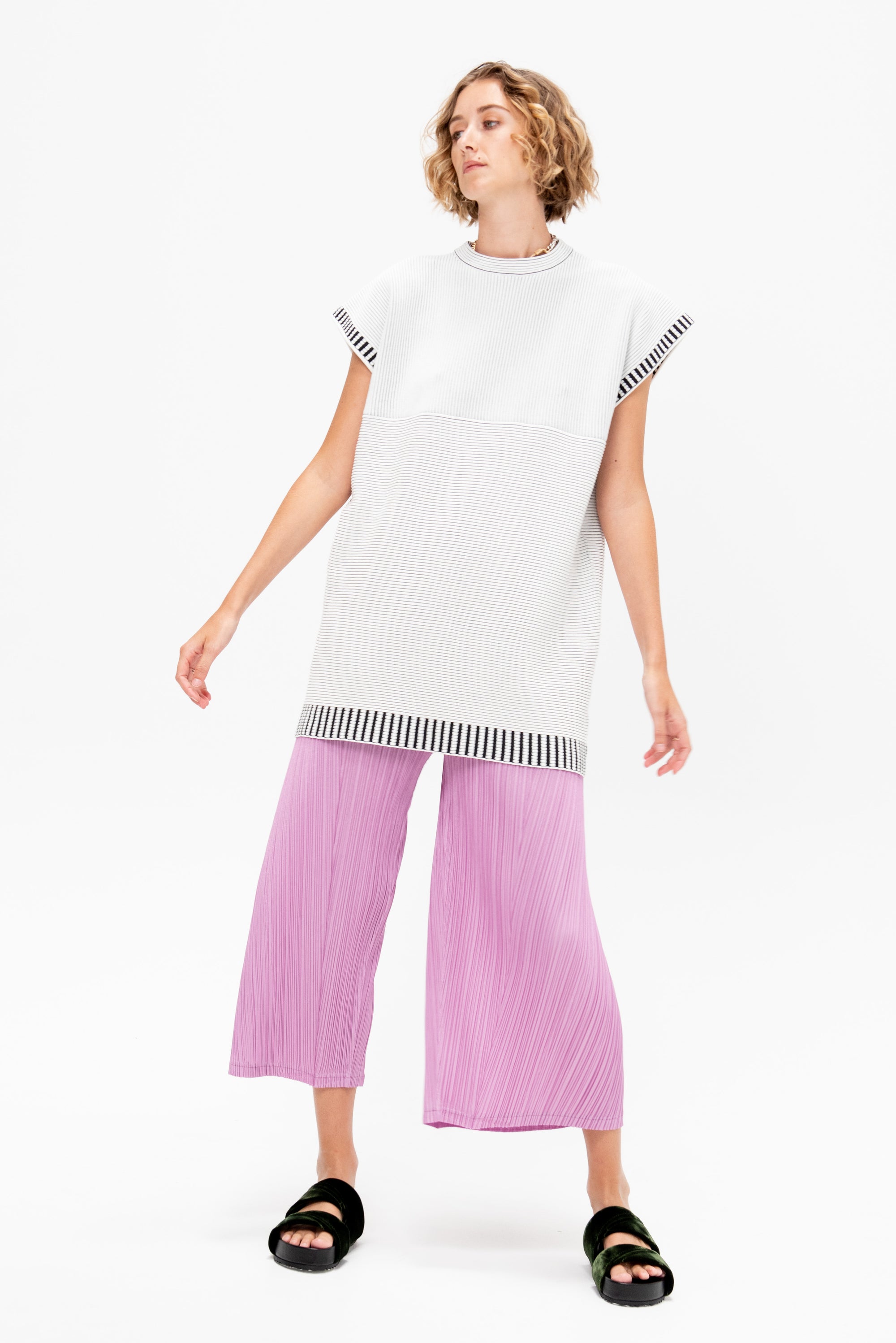 Tempo Knit Dress, White