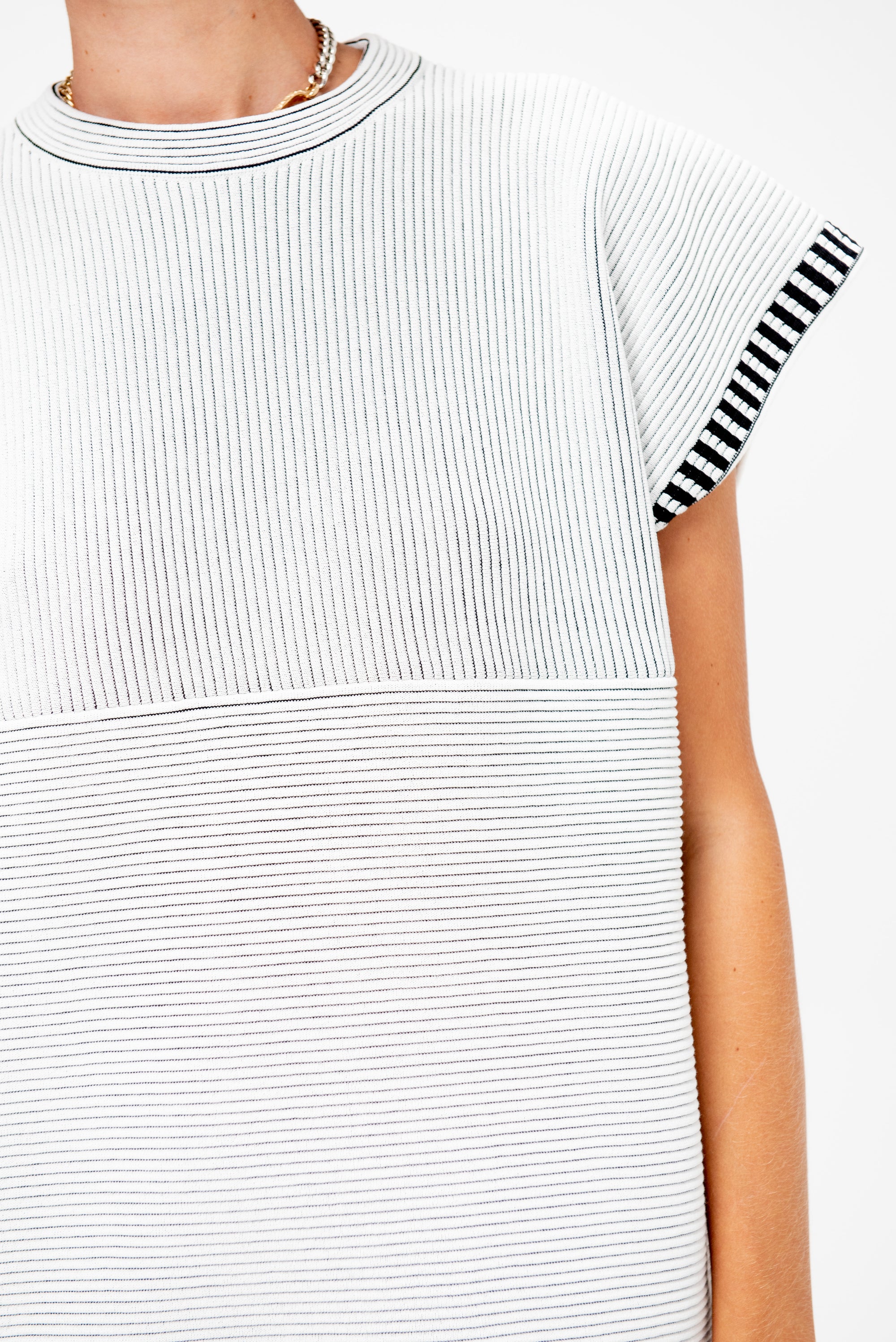 Tempo Knit Dress, White