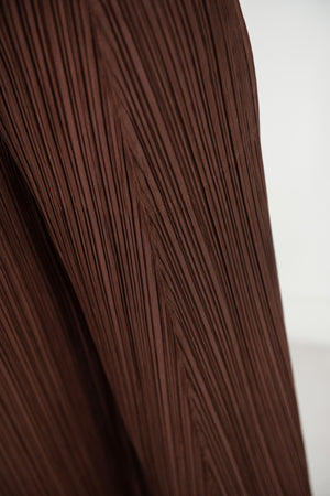 Pleats Please by Issey Miyake - Thicker Bottoms - 2, Dark Brown