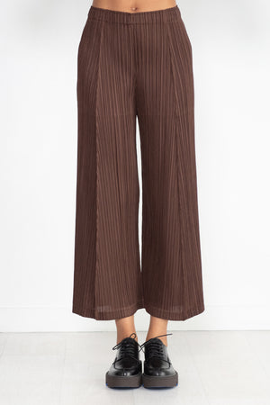 Pleats Please by Issey Miyake - Thicker Bottoms - 2, Dark Brown