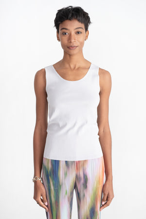 Pleats Please by Issey Miyake - A-Poc Cotton Mix Top, Light Grey