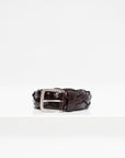 Wide Braid Belt, Bordeaux