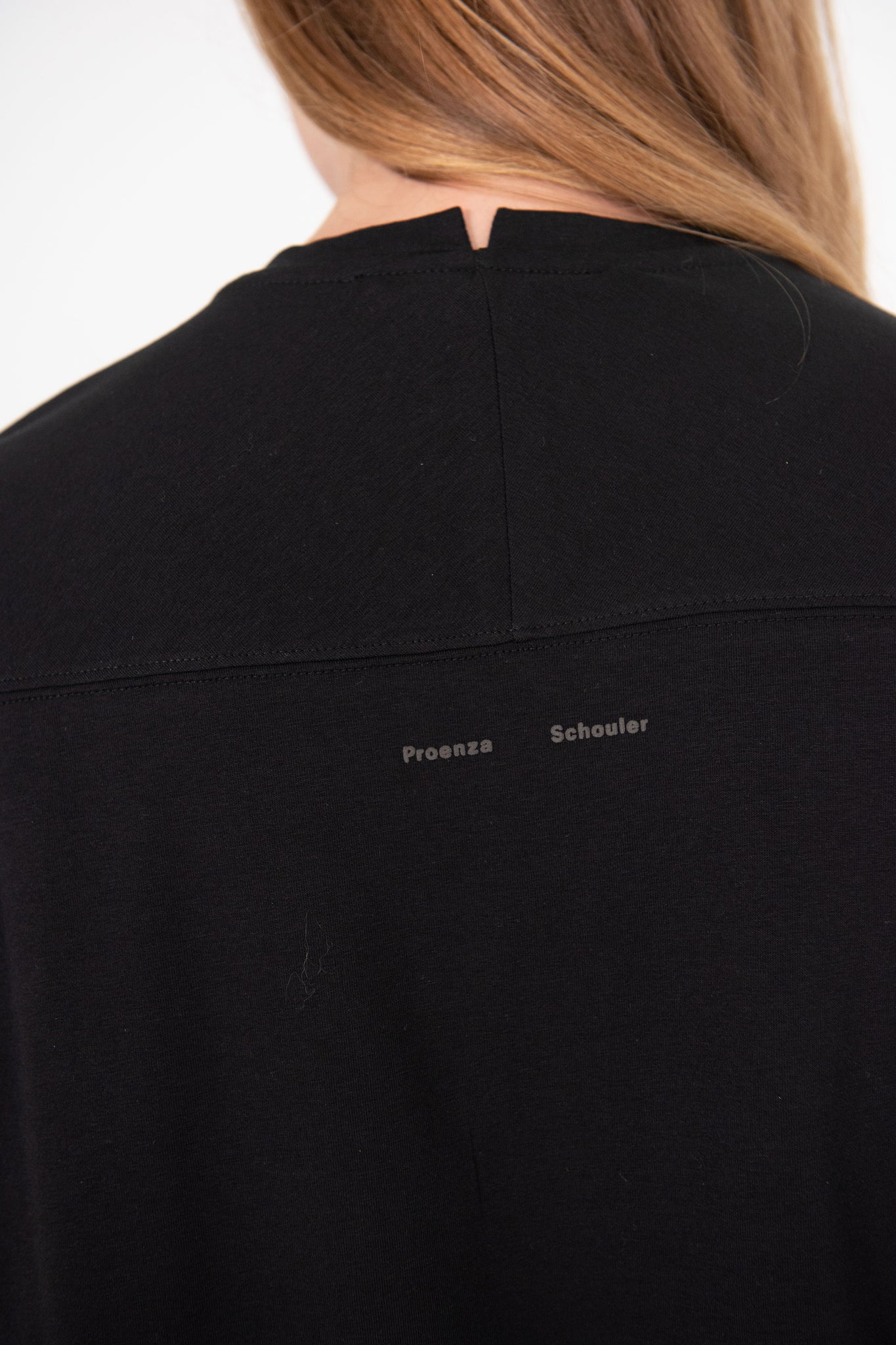 Proenza Schouler White Label - Relaxed Side Tie T-Shirt, Black