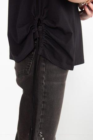 Proenza Schouler White Label - Relaxed Side Tie T-Shirt, Black