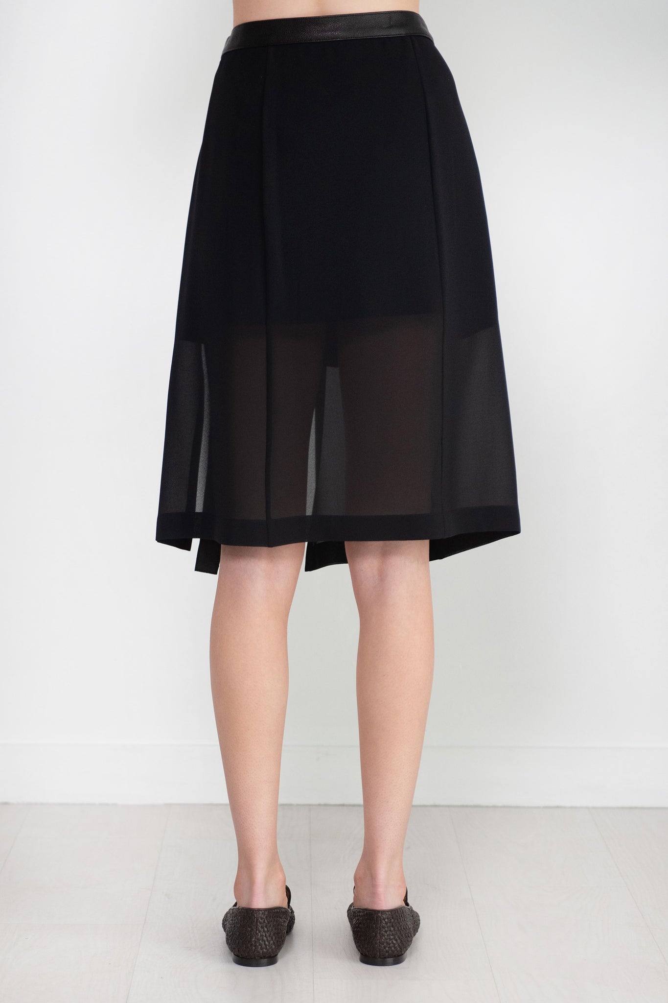 proenza schouler - Crepe Chiffon Wrap Skirt, Black