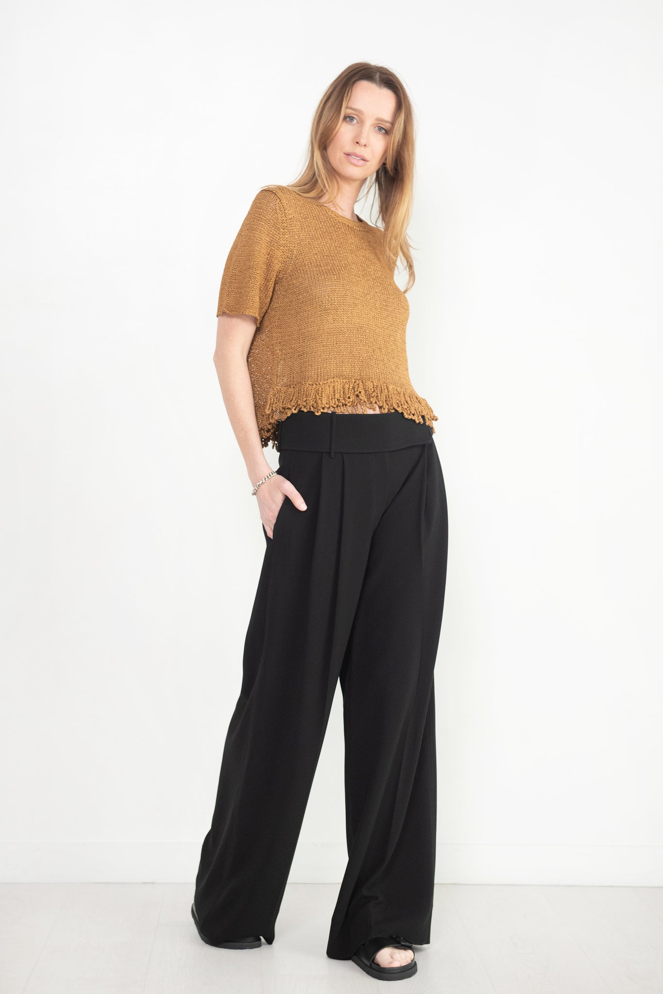 proenza schouler - Matte Viscose Crepe Pants, Black