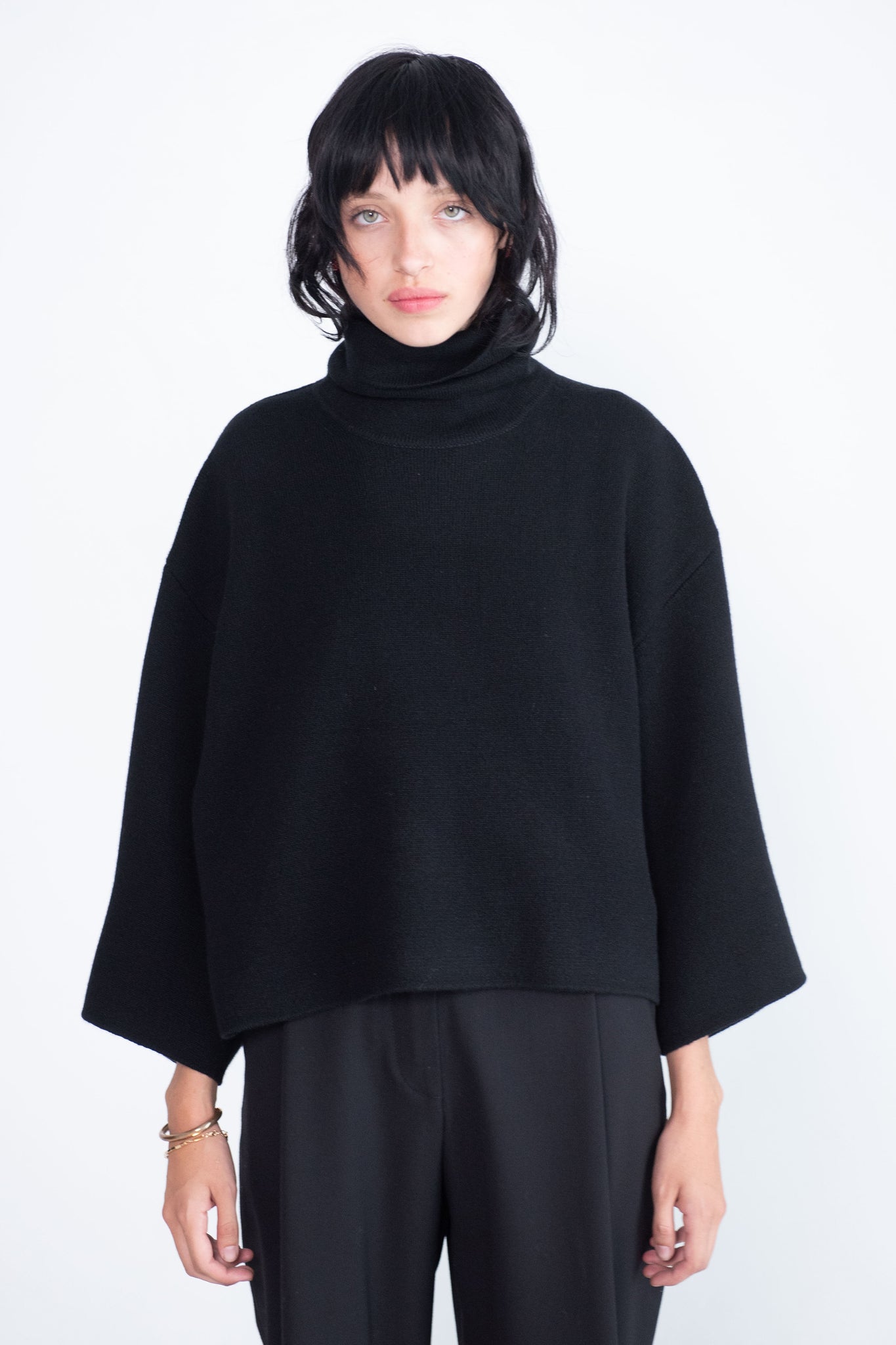 proenza schouler - Double Face Eco Cashmere Sweater, Black