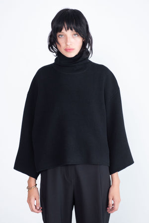 proenza schouler - Double Face Eco Cashmere Sweater, Black