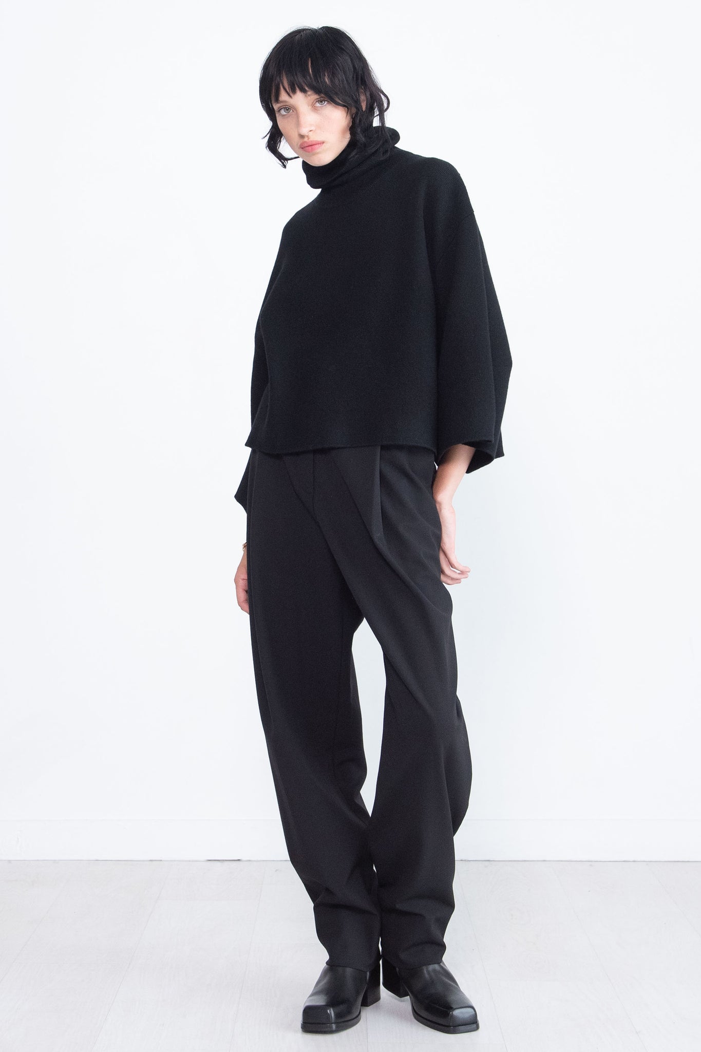 proenza schouler - Double Face Eco Cashmere Sweater, Black