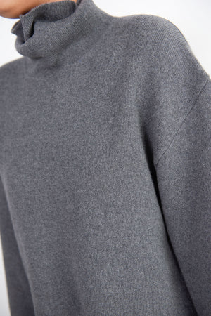 proenza schouler - Double Face Eco Cashmere Sweater, Grey Melange