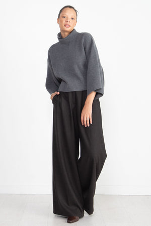 proenza schouler - Double Face Eco Cashmere Sweater, Grey Melange