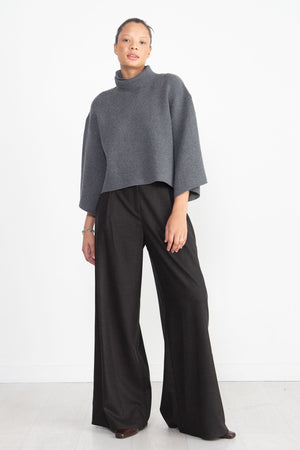 proenza schouler - Double Face Eco Cashmere Sweater, Grey Melange