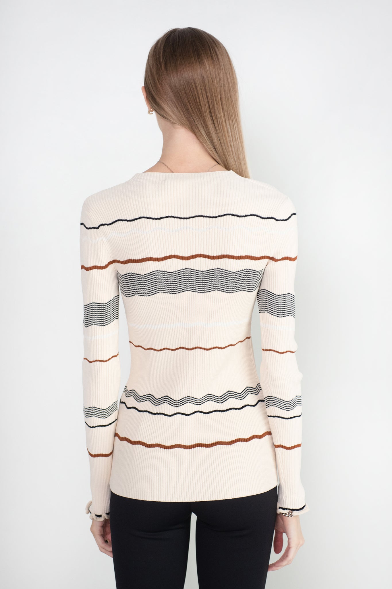 proenza schouler - Matte Viscose Stripe Top, Ecru