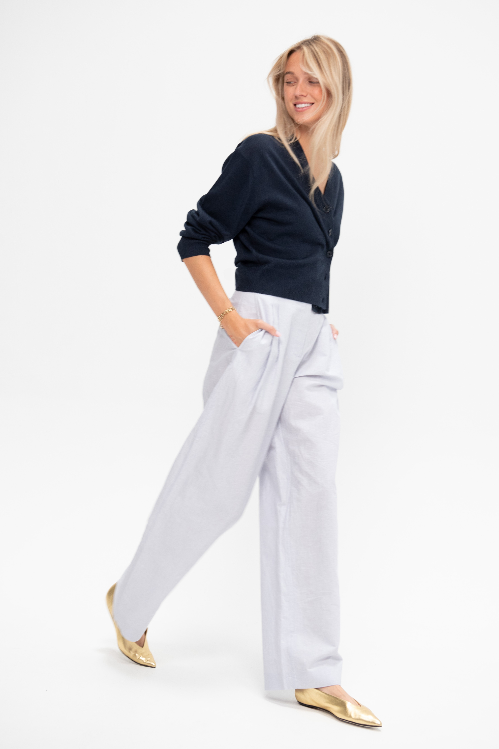Eleanor Pant, Light Oxford Melange