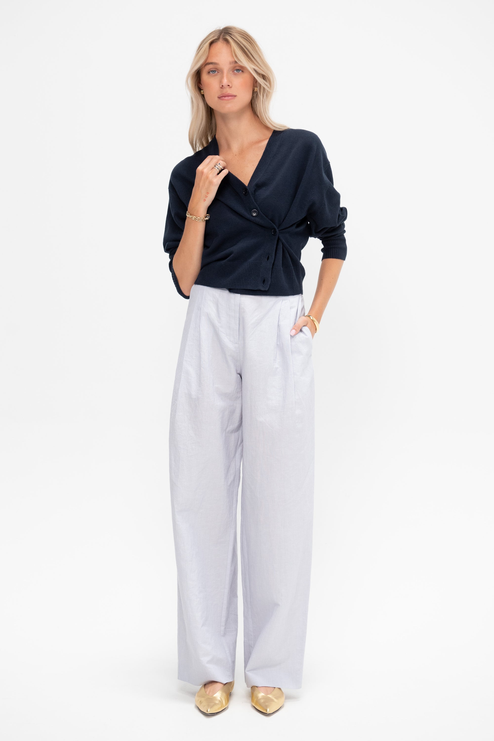 Eleanor Pant, Light Oxford Melange