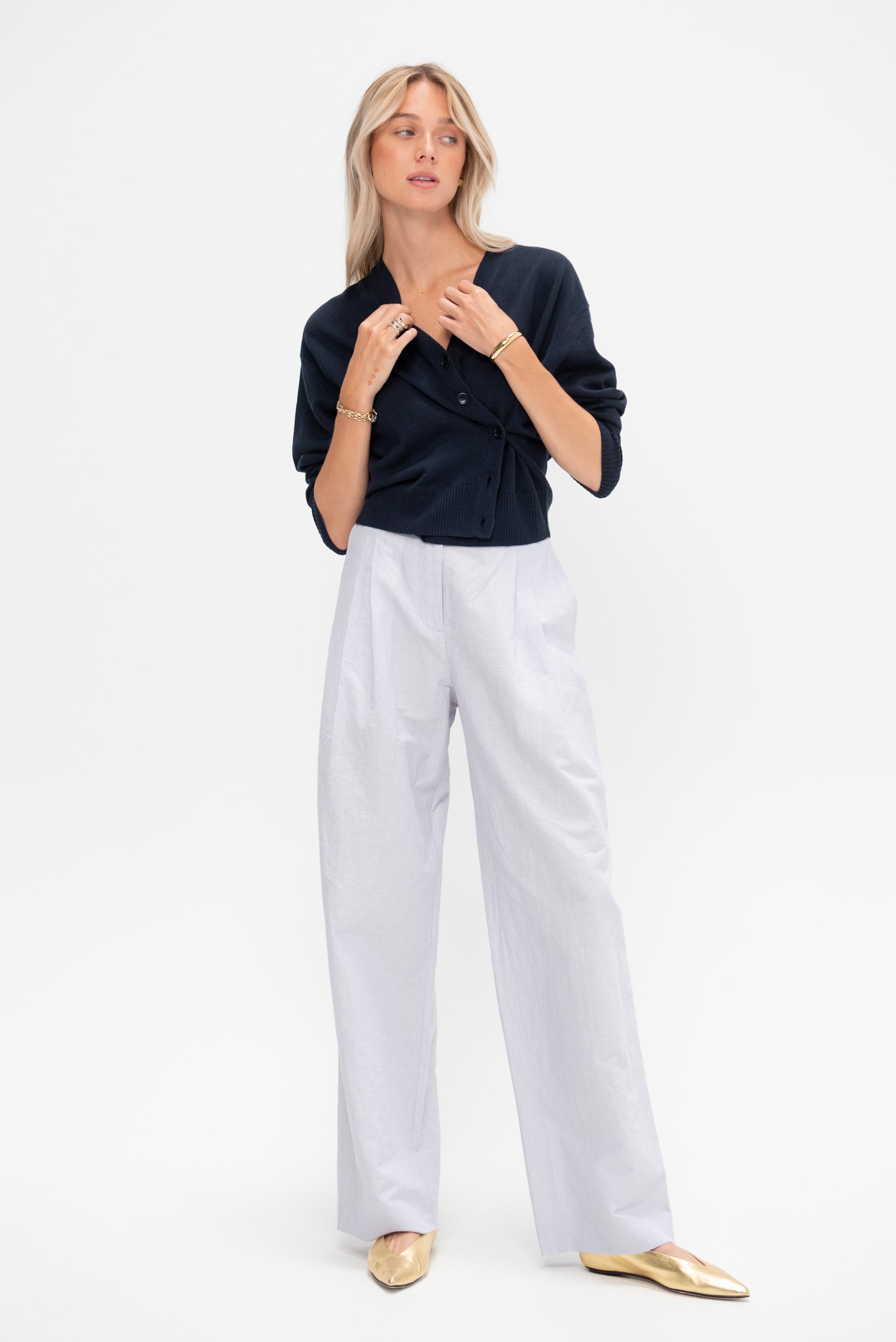 Eleanor Pant, Light Oxford Melange