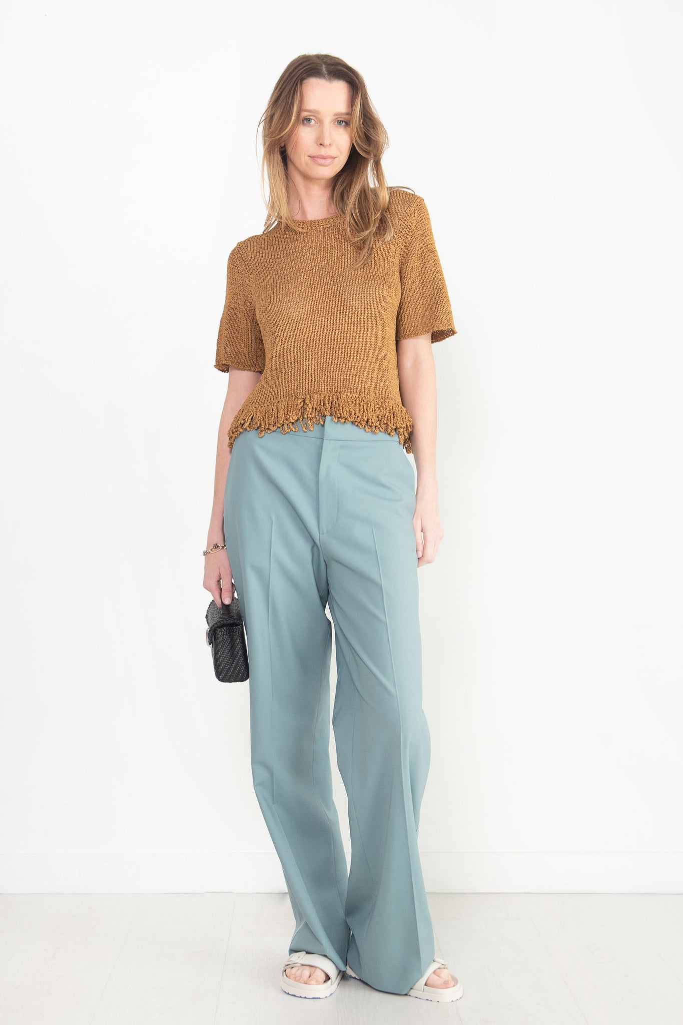 proenza schouler - Ribbon Crochet Top, Gold