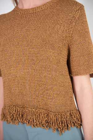 proenza schouler - Ribbon Crochet Top, Gold
