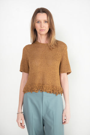 proenza schouler - Ribbon Crochet Top, Gold